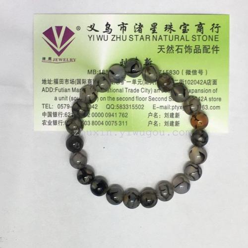 Natural stone, amethyst, agate, green gold, gold sand and Turquoise Jewelry Bracelet