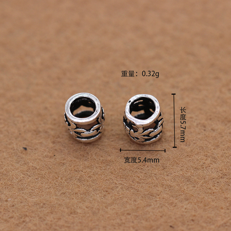 S925 sterling silver cross Thai silver accessories wholesale DIY bracelet garnet beaded partition piece bead hollowed-out pattern beads S925 sterling silver cross Thai silver accessories wholesale DIY bracelet garnet beaded partition piece bead hollowed-out pattern beads