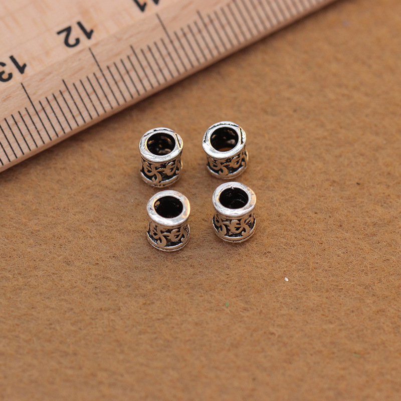 S925 pure Yintai Silver accessories wholesale DIY bracelet garnet beaded diaphragm bead hollowed-out pattern beads S925 pure Yintai Silver accessories wholesale DIY bracelet garnet beaded diaphragm bead hollowed-out pattern beads