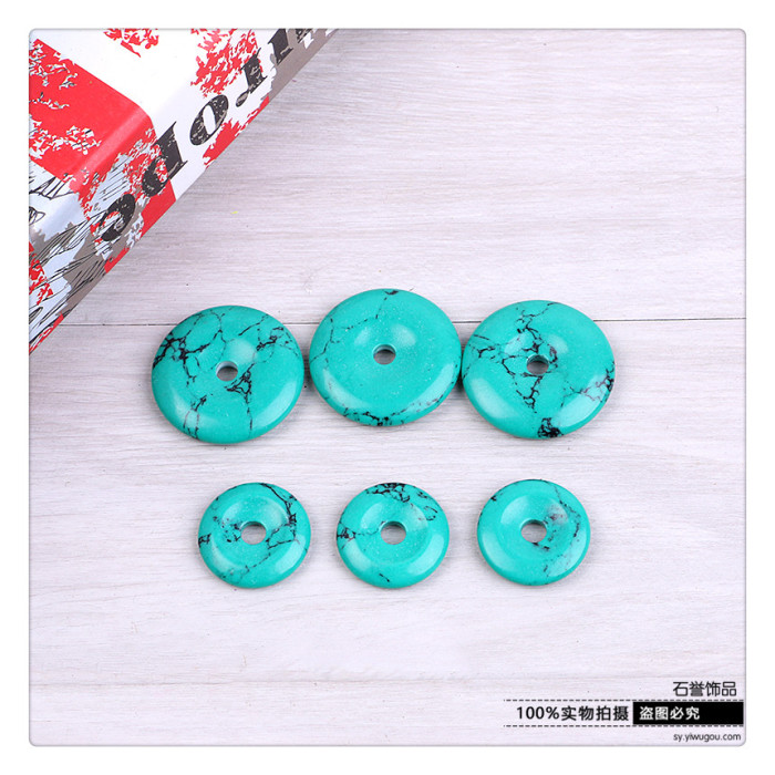 Turquoise pendant turquoise ring necklace sweater chain car hang material accessories accessories Turquoise pendant turquoise ring necklace sweater chain car hang material accessories accessories