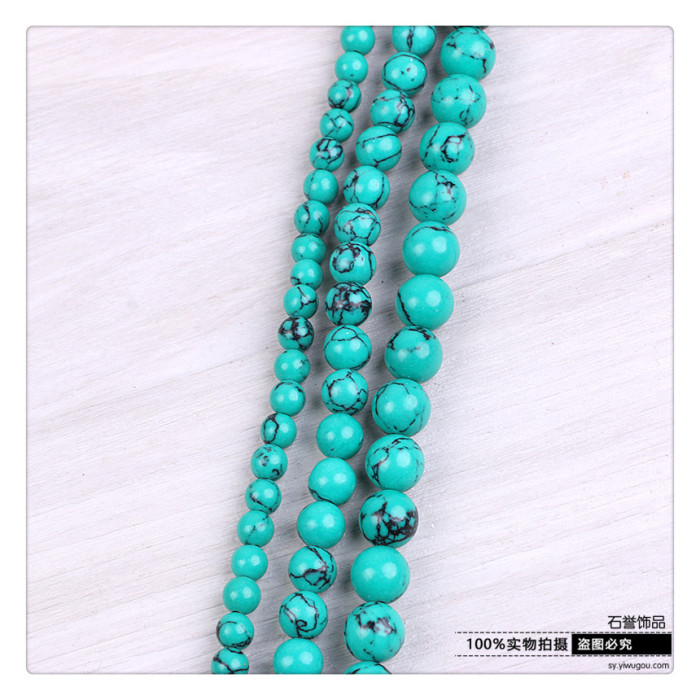 Turquoise barrel beads round bead bead Buddha bead necklace jewelry accessories accessories