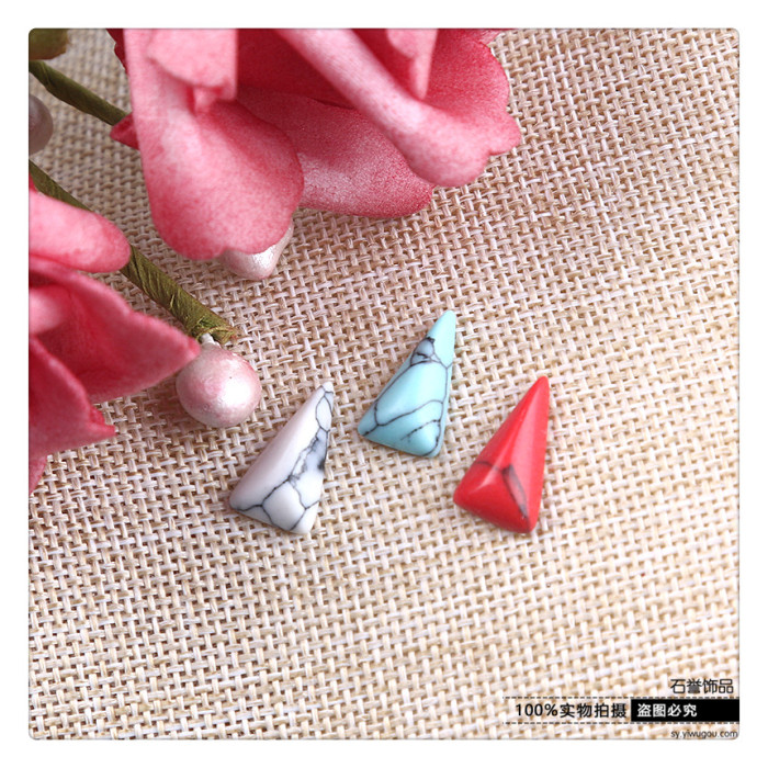 Turquoise diy hand ring diamond ring triangle accessories accessories Turquoise diy hand ring diamond ring triangle accessories accessories