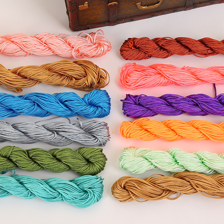 DIY Handmade Jewelry Accessories Bracelet Woven Material a Jade Thread 1mm Chinese Knot Rope Cord for Braiding Tassel/Fringe Wholesale