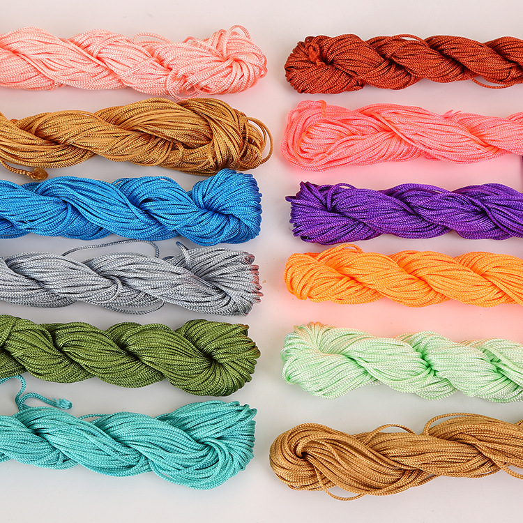 DIY Handmade Jewelry Accessories Bracelet Woven Material a Jade Thread 1mm Chinese Knot Rope Cord for Braiding Tassel/Fringe Wholesale