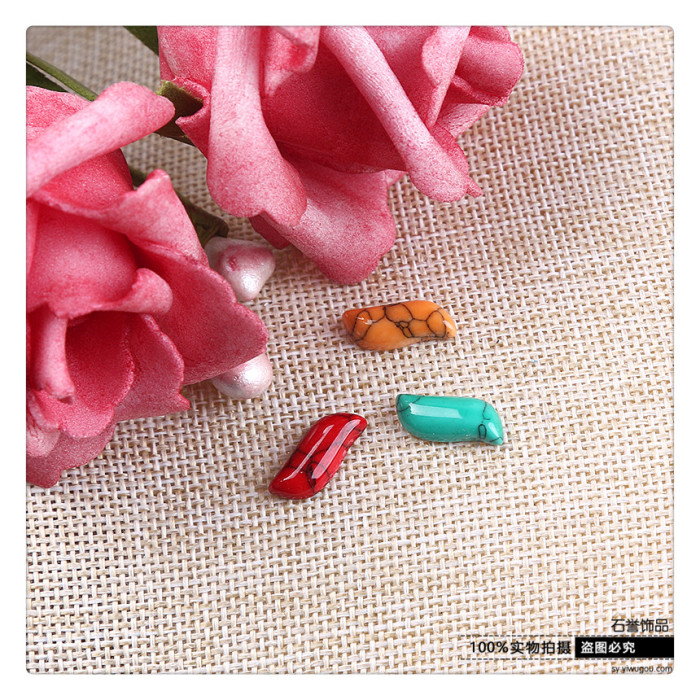Turquoise signet ring ring - ring noodle DIY accessories scatter bead insert accessories