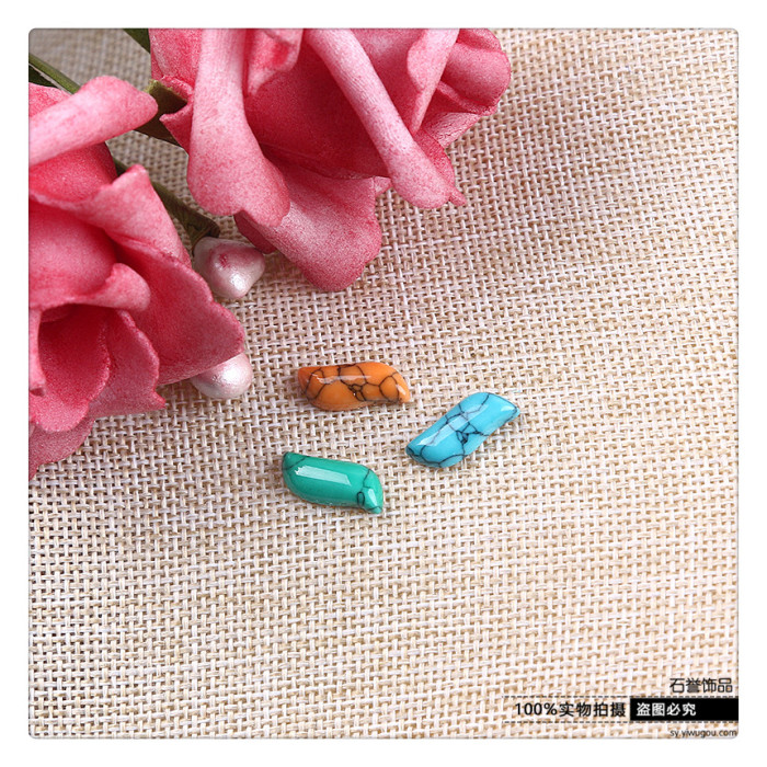 Turquoise signet ring ring - ring noodle DIY accessories scatter bead insert accessories