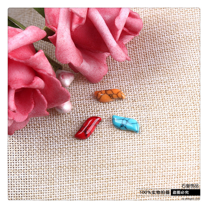 Turquoise signet ring ring - ring noodle DIY accessories scatter bead insert accessories