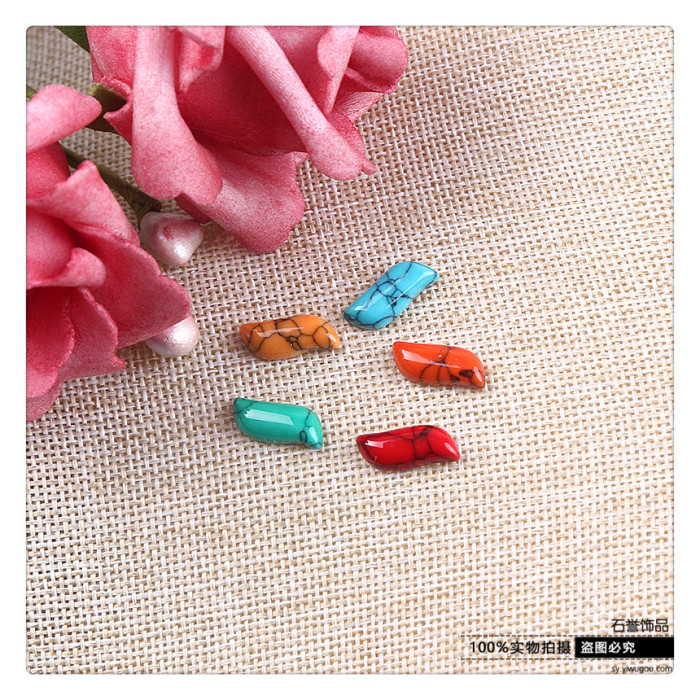 Turquoise signet ring ring - ring noodle DIY accessories scatter bead insert accessories