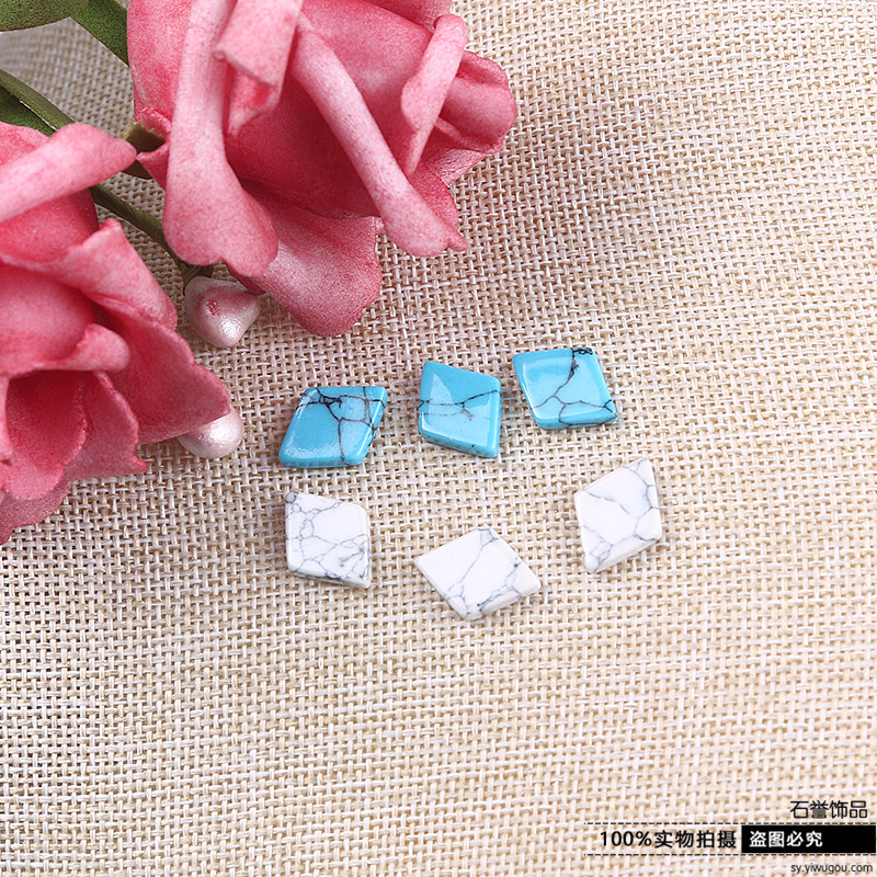 Turquoise double flat diamond ring ring - ring - made diy handmade jewelry accessories