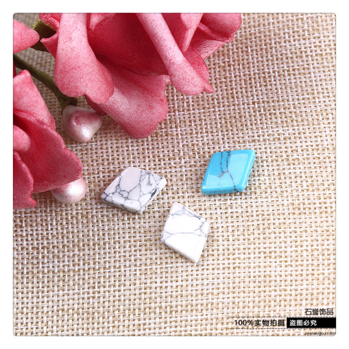 Turquoise double flat diamond ring ring - ring - made diy handmade jewelry accessories