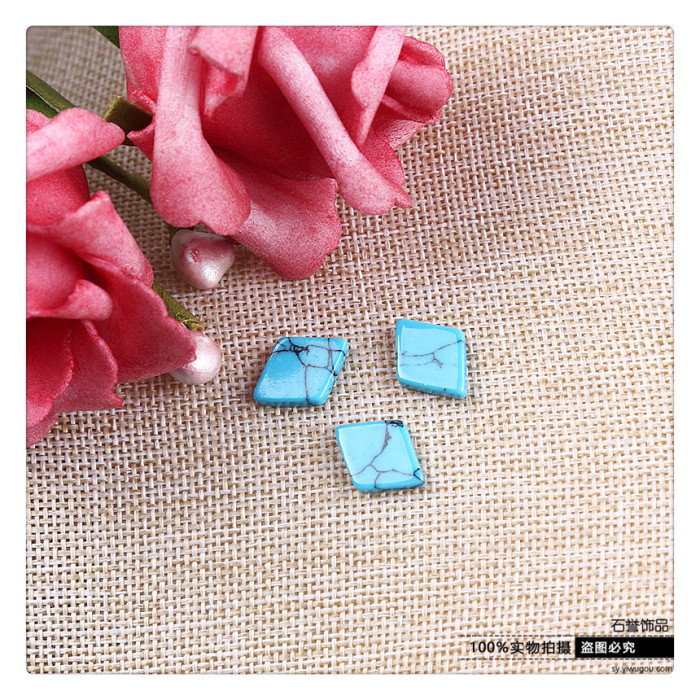 Turquoise double flat diamond ring ring - ring - made diy handmade jewelry accessories