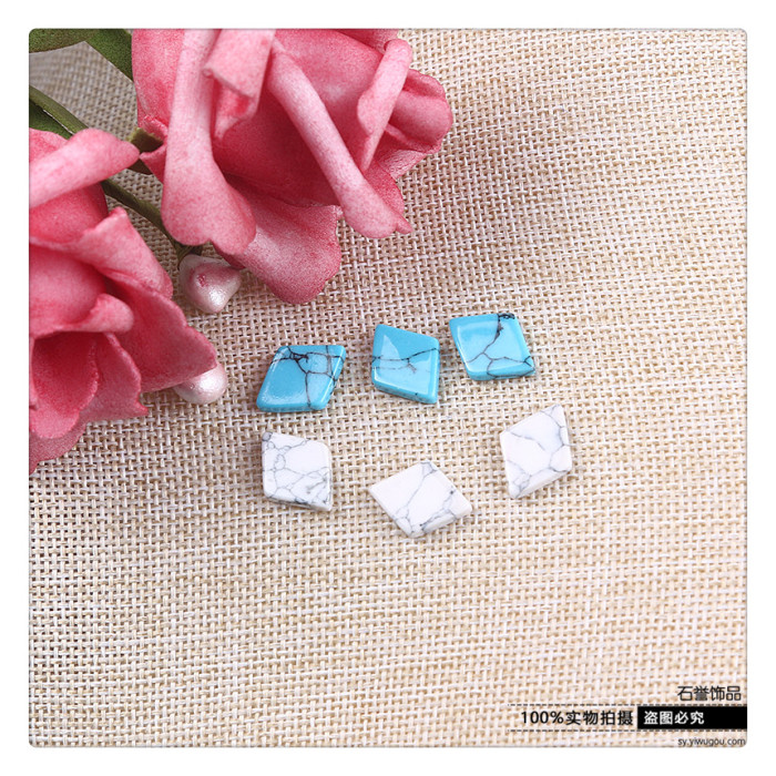 Turquoise double flat diamond ring ring - ring - made diy handmade jewelry accessories