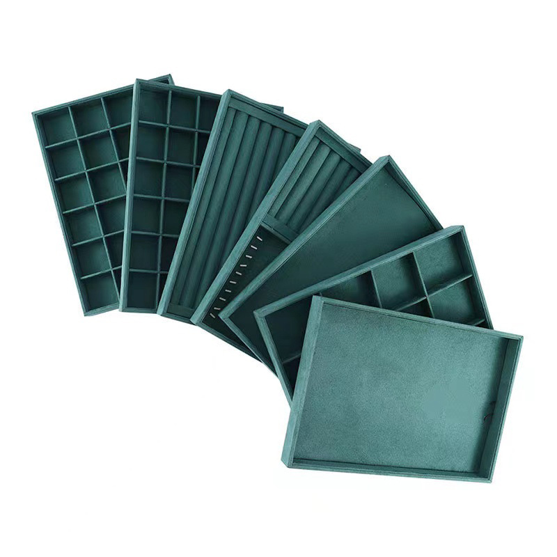 Dark Green Online Influencer Jewelry Tray Bracelet Bracelet Ring Jade Stud Earrings Jewelry Display Shelf Jewelry Jewelry Storage Rack
