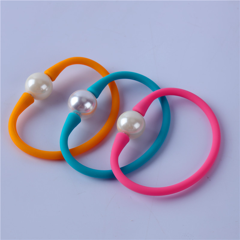 Amazon Silicone Pearl Bracelet Necklace DIY Jade Silicone Bracelet Creative Ornament Freshwater Pearl Bracelet