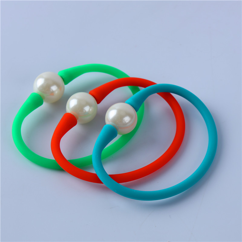 Amazon Silicone Pearl Bracelet Necklace DIY Jade Silicone Bracelet Creative Ornament Freshwater Pearl Bracelet