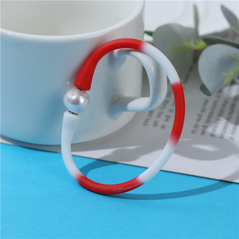 Amazon Silicone Pearl Bracelet Necklace DIY Jade Silicone Bracelet Creative Ornament Freshwater Pearl Bracelet