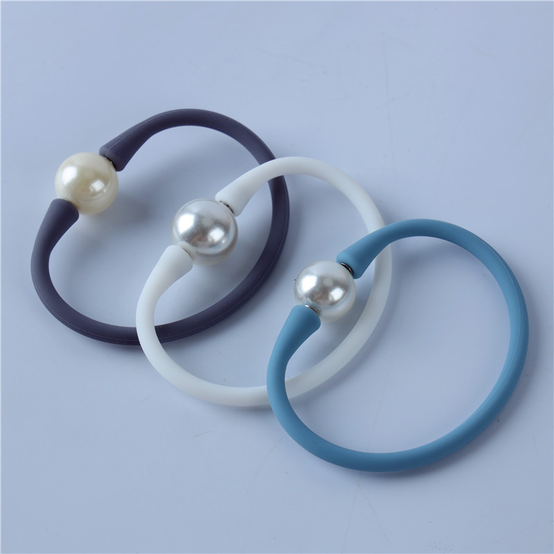 Amazon Silicone Pearl Bracelet Necklace DIY Jade Silicone Bracelet Creative Ornament Freshwater Pearl Bracelet