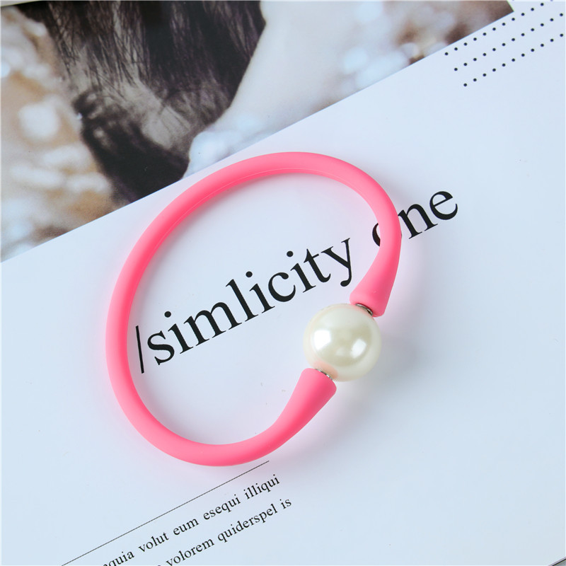 Amazon Silicone Pearl Bracelet Necklace DIY Jade Silicone Bracelet Creative Ornament Freshwater Pearl Bracelet
