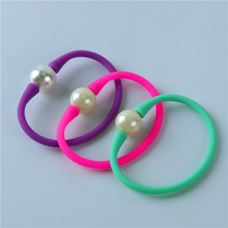 Amazon Silicone Pearl Bracelet Necklace DIY Jade Silicone Bracelet Creative Ornament Freshwater Pearl Bracelet