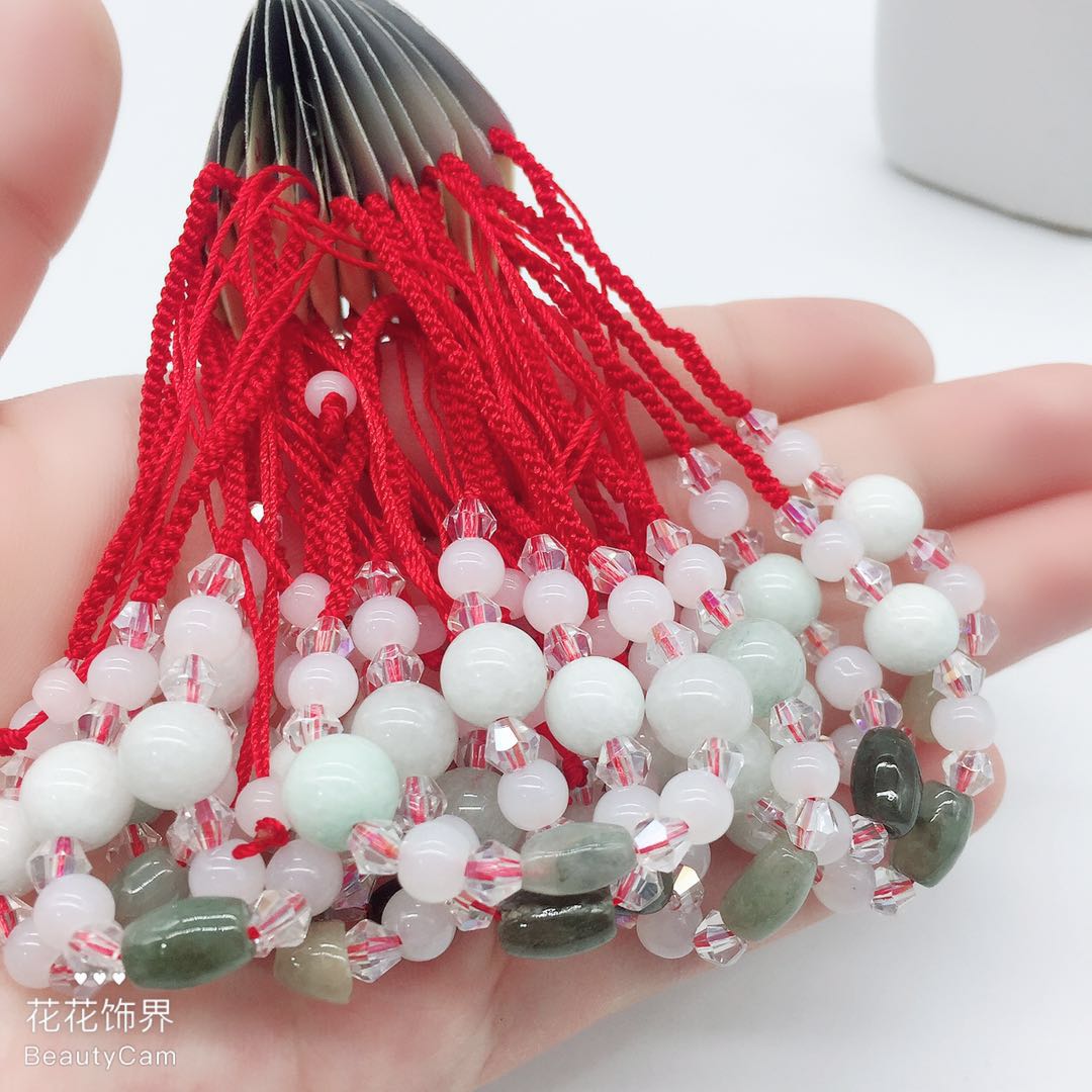 Jade Y red rope Jade beaded bracelet and bracelet small Department store special batch