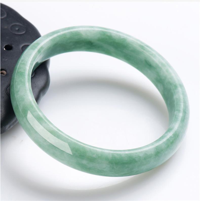 Factory Wholesale Myanmar Jade Bracelet a Goods Floating Flower Jade Bracelet Natural Jade bracelet