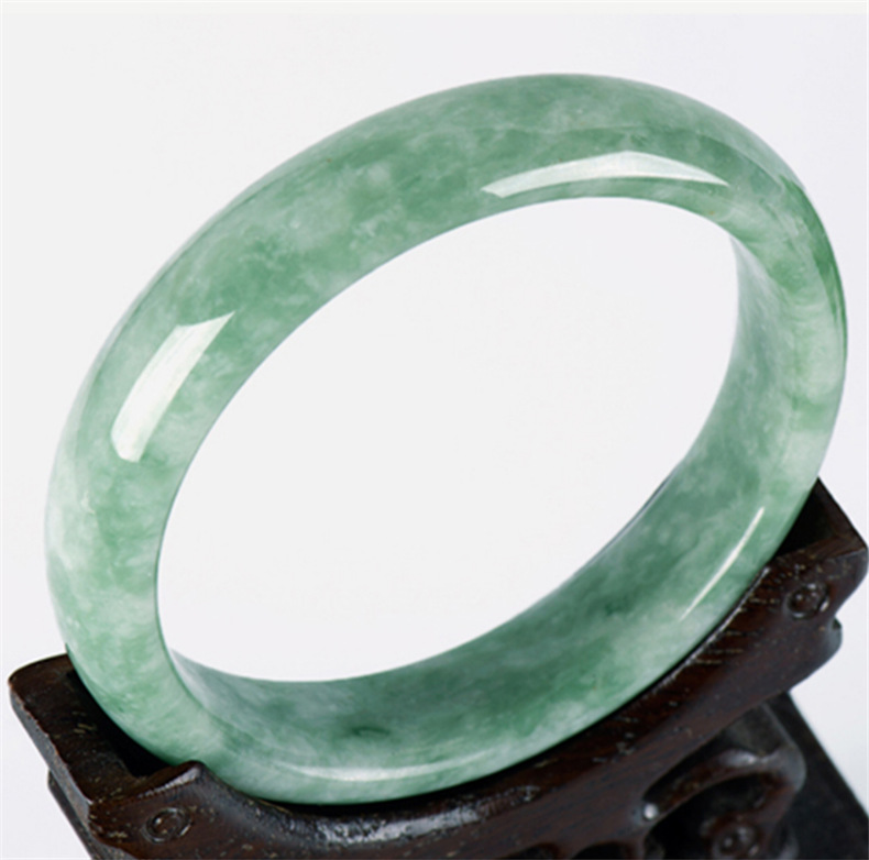 Factory Wholesale Myanmar Jade Bracelet a Goods Floating Flower Jade Bracelet Natural Jade bracelet