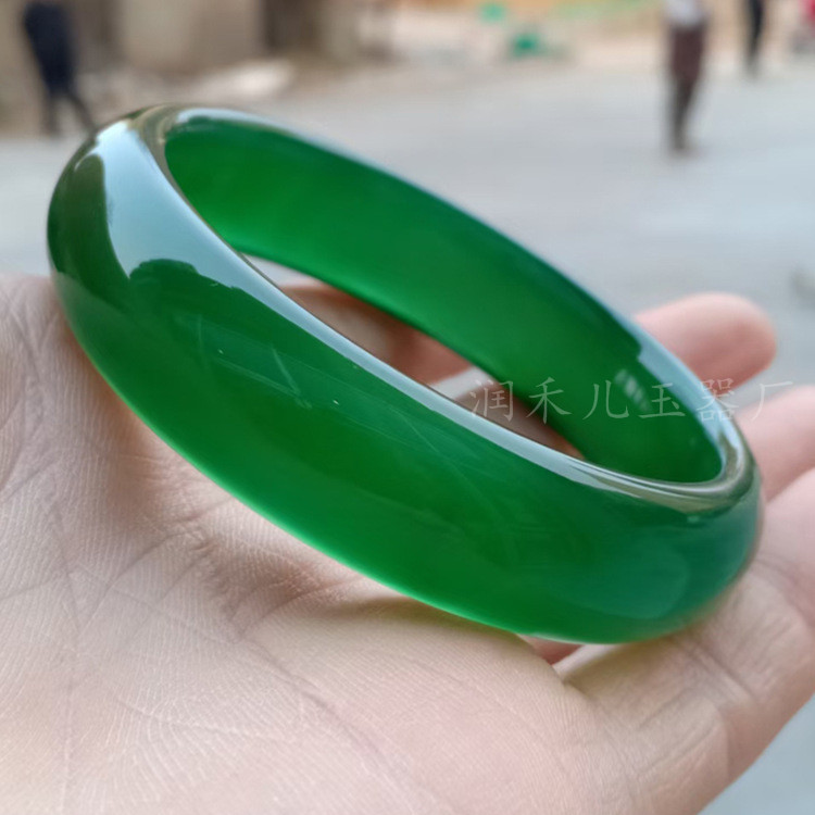 Jade bracelet  Green Chalcedony Bracelet Full of Green Agate Jade Bracelet Emerald Green Agate Chalcedony Jade Bracelets