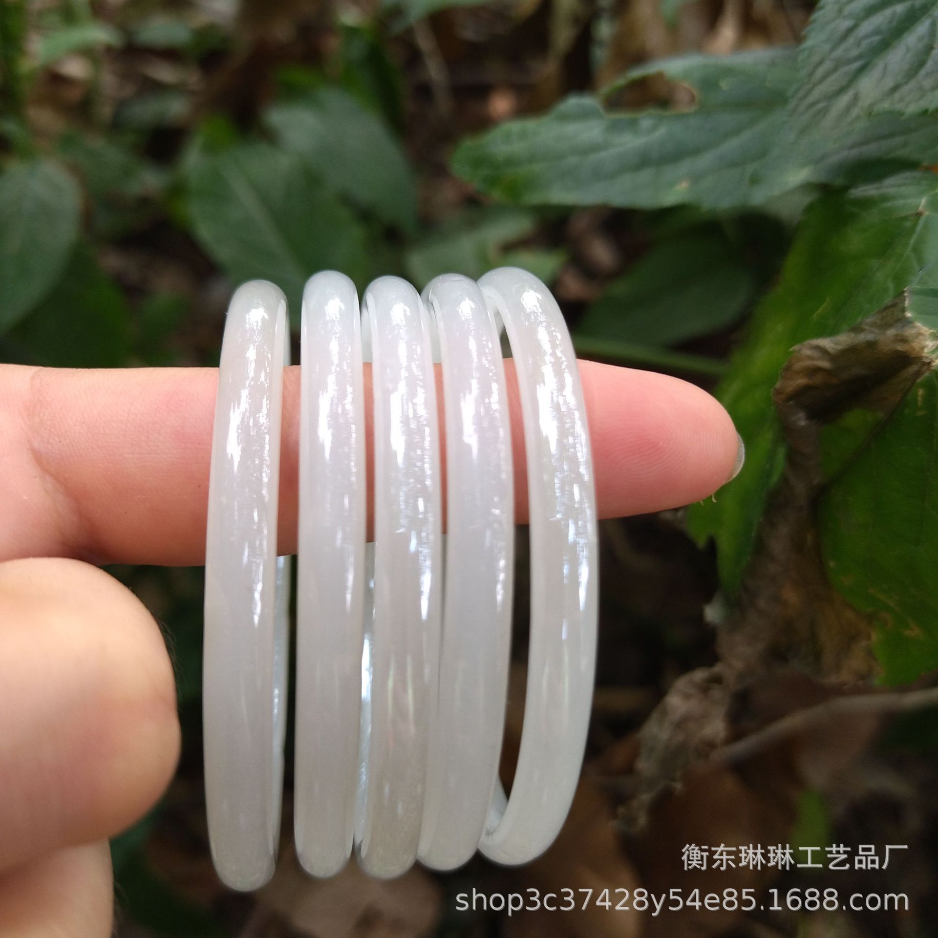 Inner Diameter 58 Glass Imitation Jade Bracelet Fine Bracelet Jingle Bracelet Ring Bracelet Jinbu Ring Bracelet Han Chinese Clothing Accessories Accessories Bracelet
