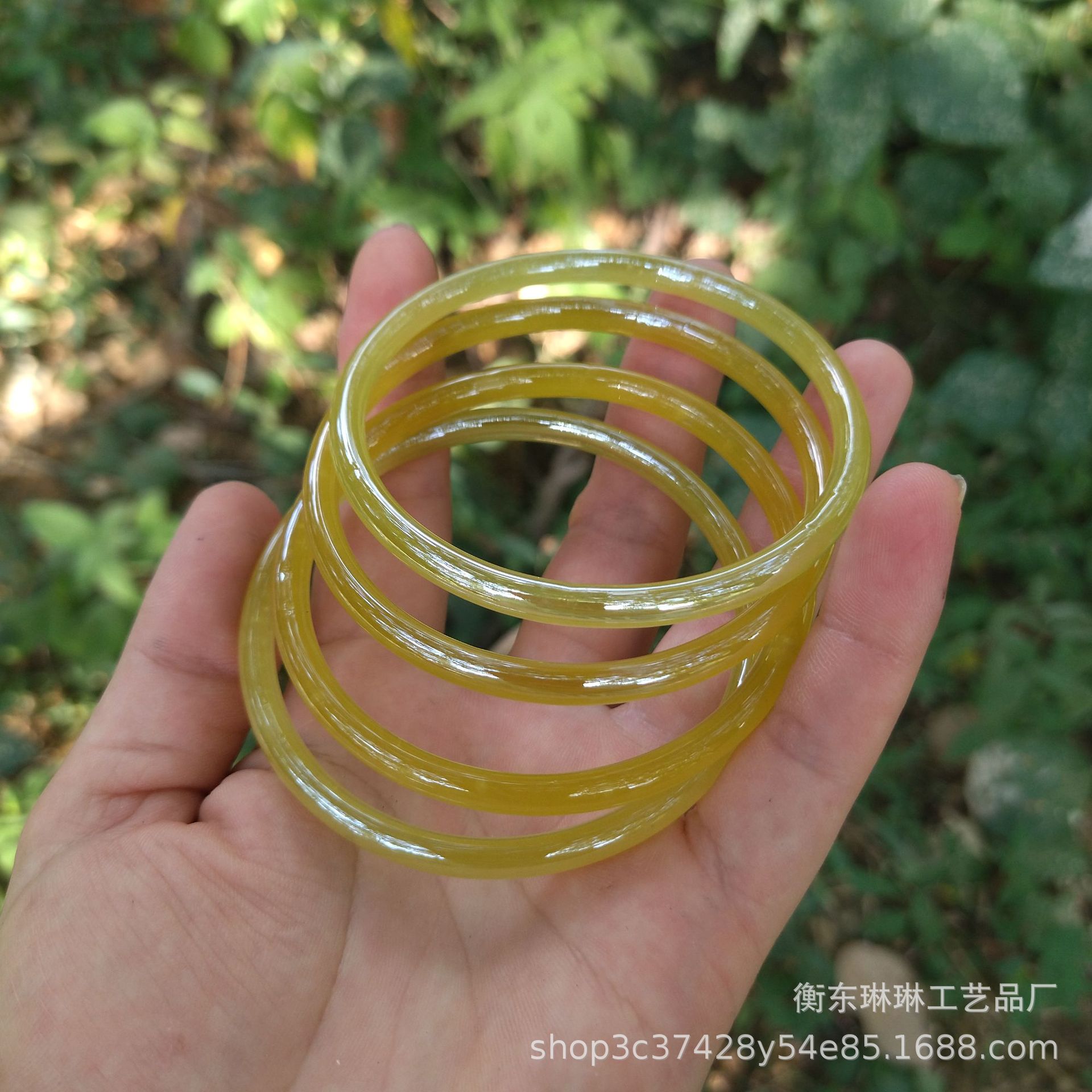 Inner Diameter 58 Glass Imitation Jade Bracelet Fine Bracelet Jingle Bracelet Ring Bracelet Jinbu Ring Bracelet Han Chinese Clothing Accessories Accessories Bracelet