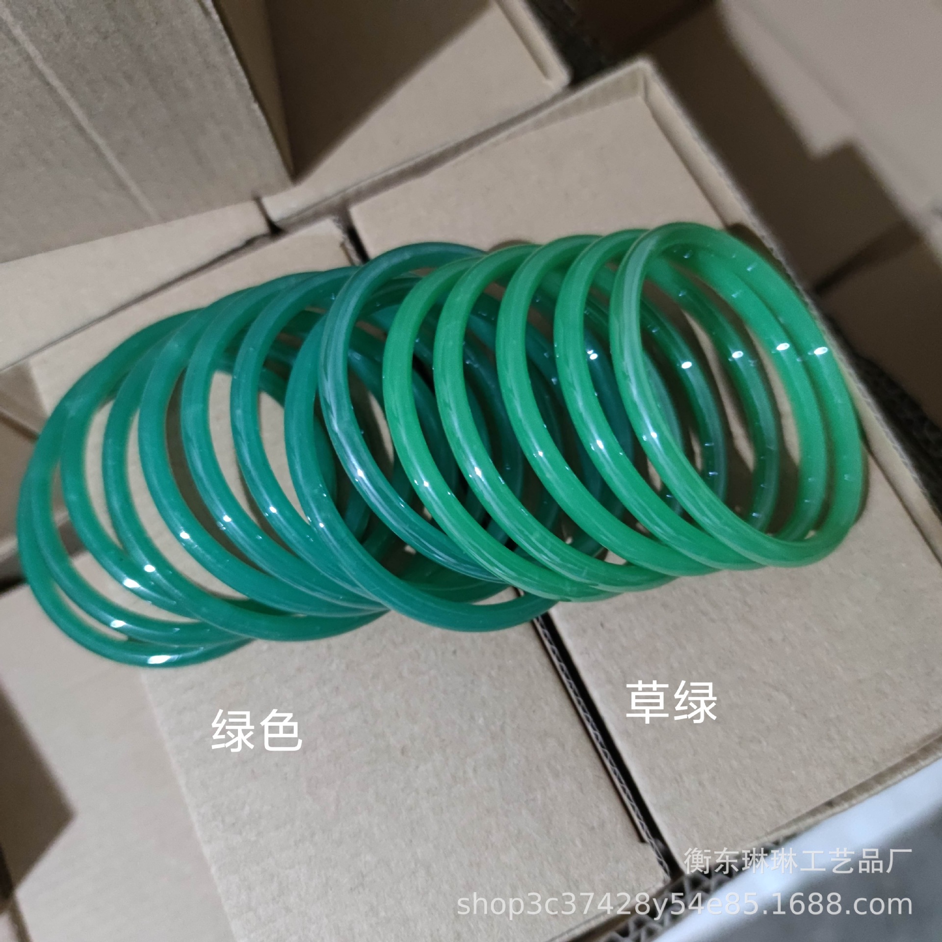 Inner Diameter 58 Glass Imitation Jade Bracelet Fine Bracelet Jingle Bracelet Ring Bracelet Jinbu Ring Bracelet Han Chinese Clothing Accessories Accessories Bracelet