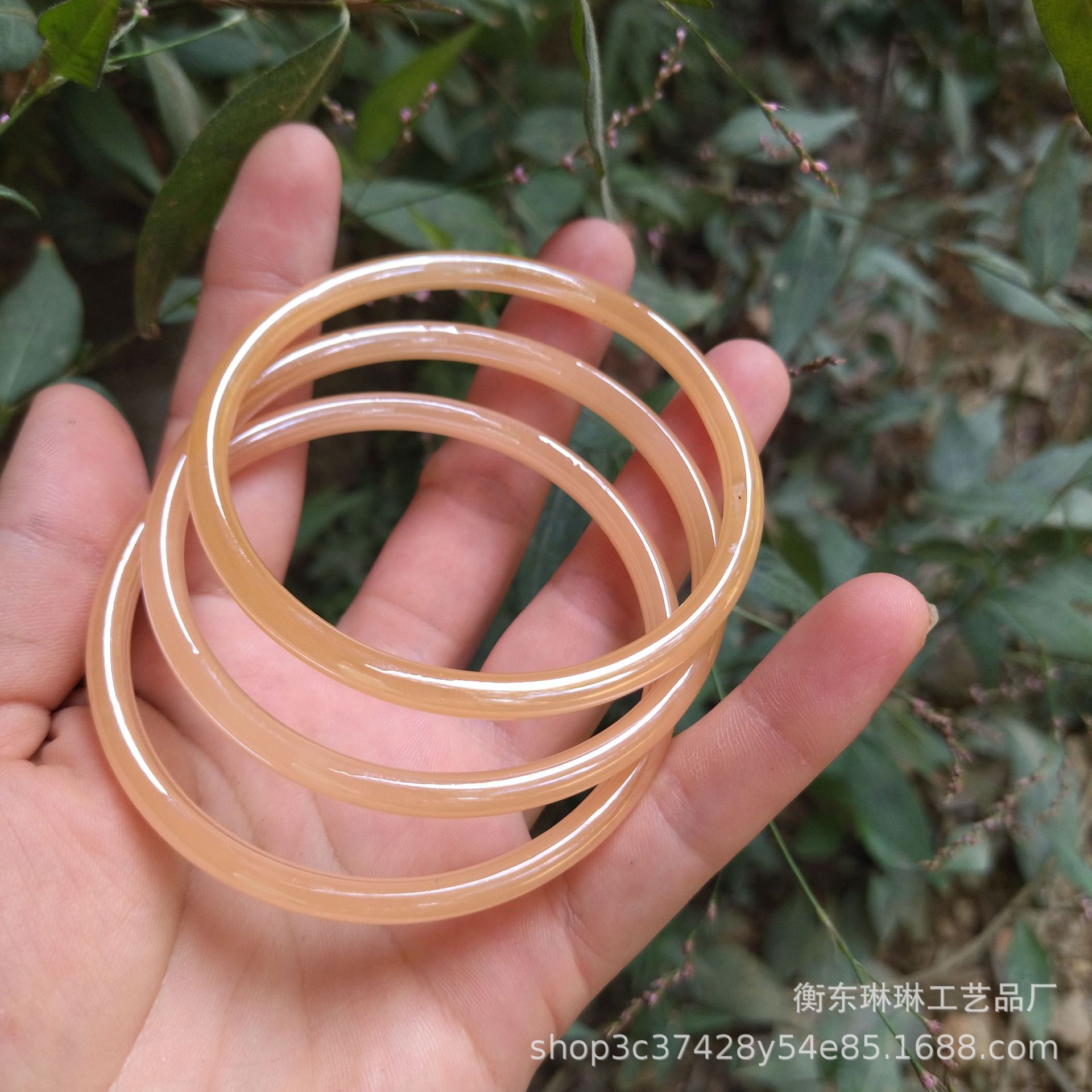 Inner Diameter 58 Glass Imitation Jade Bracelet Fine Bracelet Jingle Bracelet Ring Bracelet Jinbu Ring Bracelet Han Chinese Clothing Accessories Accessories Bracelet
