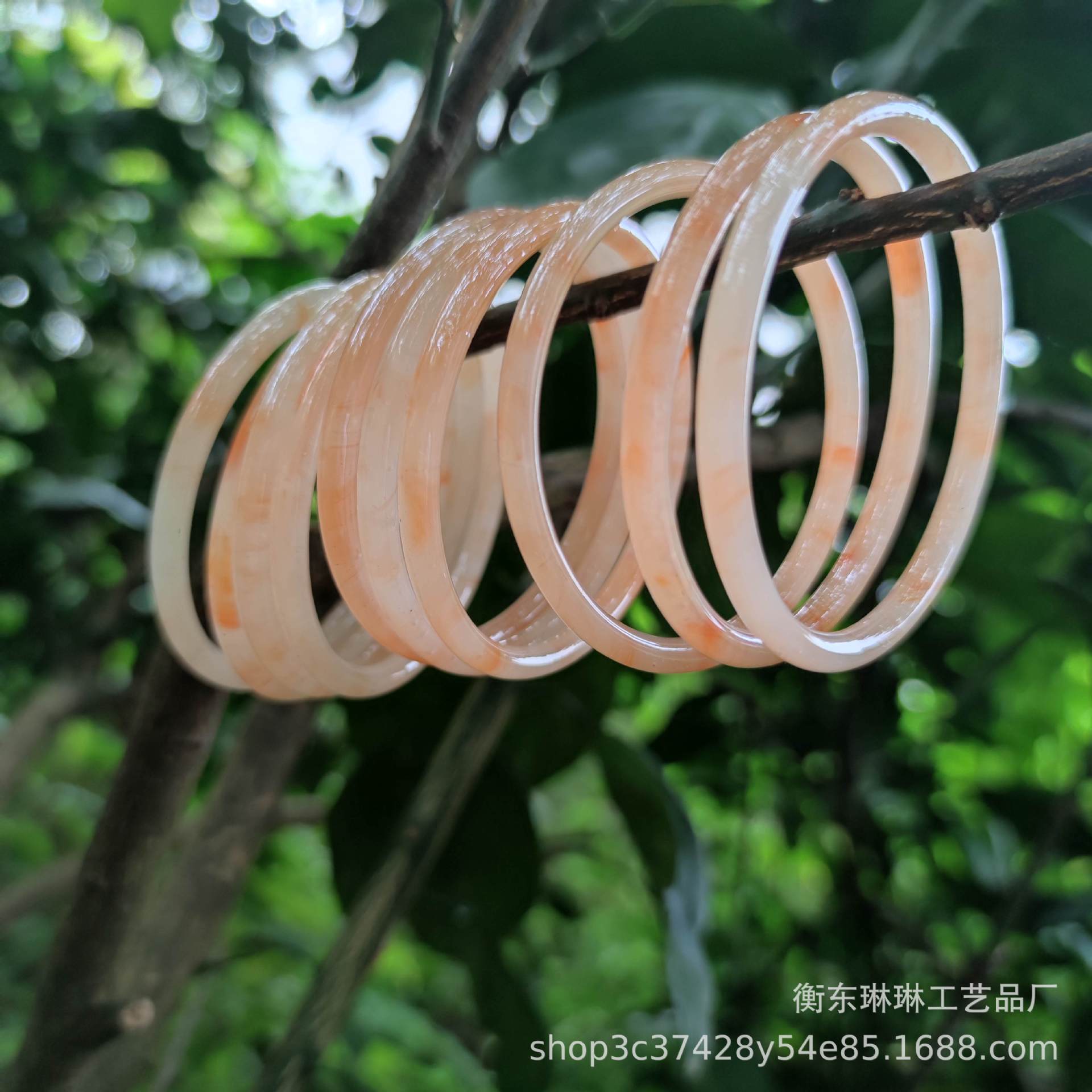 Inner Diameter 58 Glass Imitation Jade Bracelet Fine Bracelet Jingle Bracelet Ring Bracelet Jinbu Ring Bracelet Han Chinese Clothing Accessories Accessories Bracelet