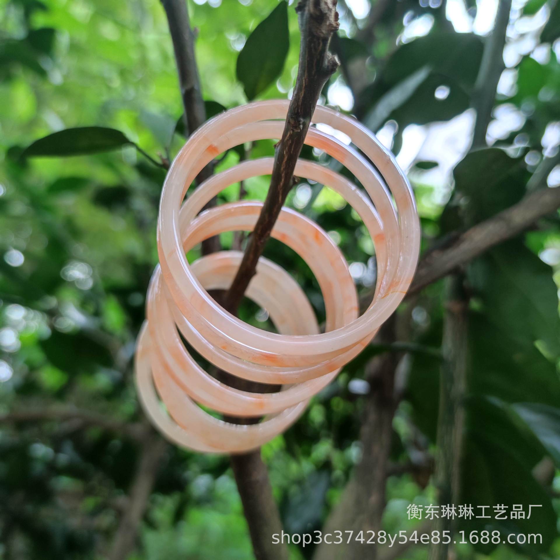 Inner Diameter 58 Glass Imitation Jade Bracelet Fine Bracelet Jingle Bracelet Ring Bracelet Jinbu Ring Bracelet Han Chinese Clothing Accessories Accessories Bracelet
