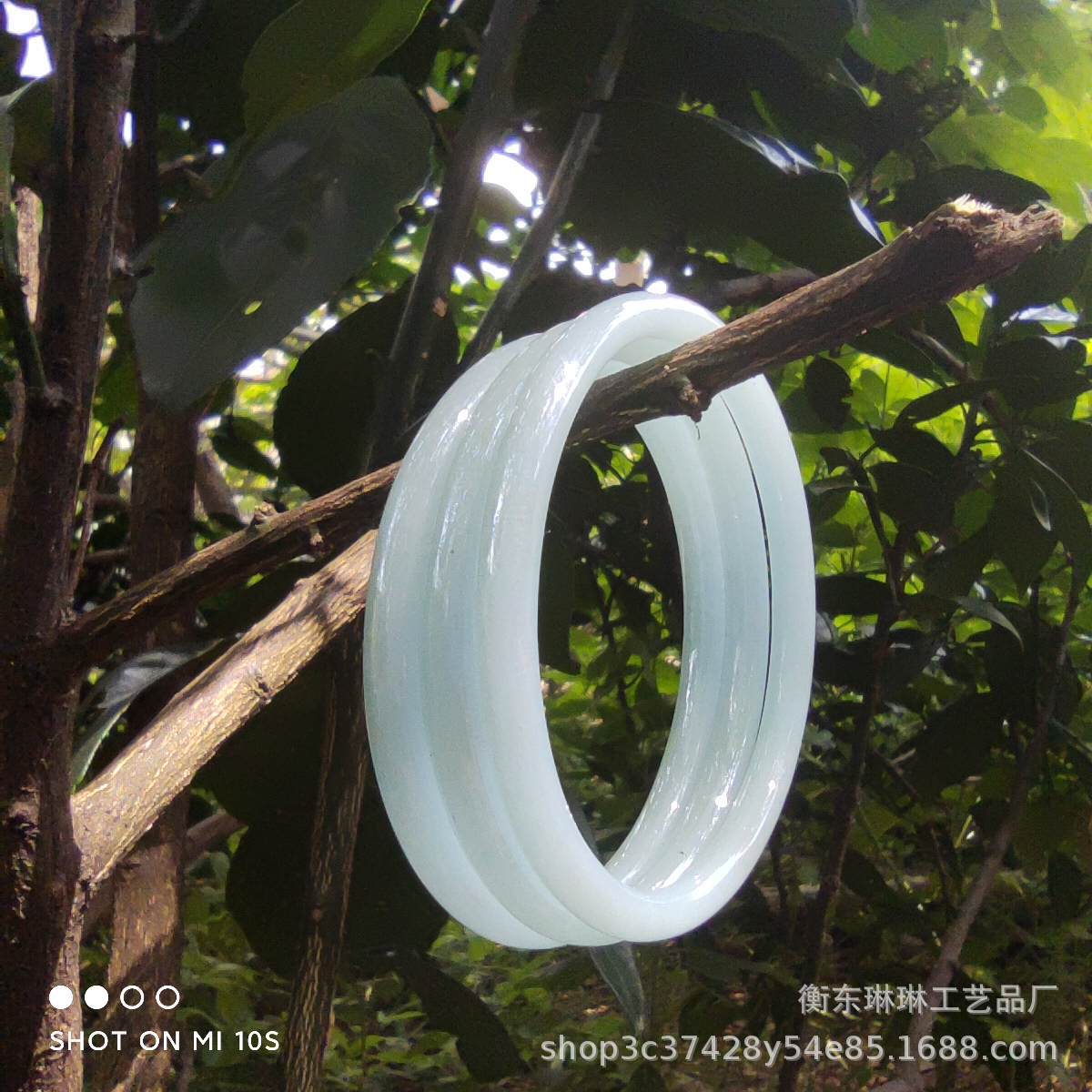 Inner Diameter 58 Glass Imitation Jade Bracelet Fine Bracelet Jingle Bracelet Ring Bracelet Jinbu Ring Bracelet Han Chinese Clothing Accessories Accessories Bracelet