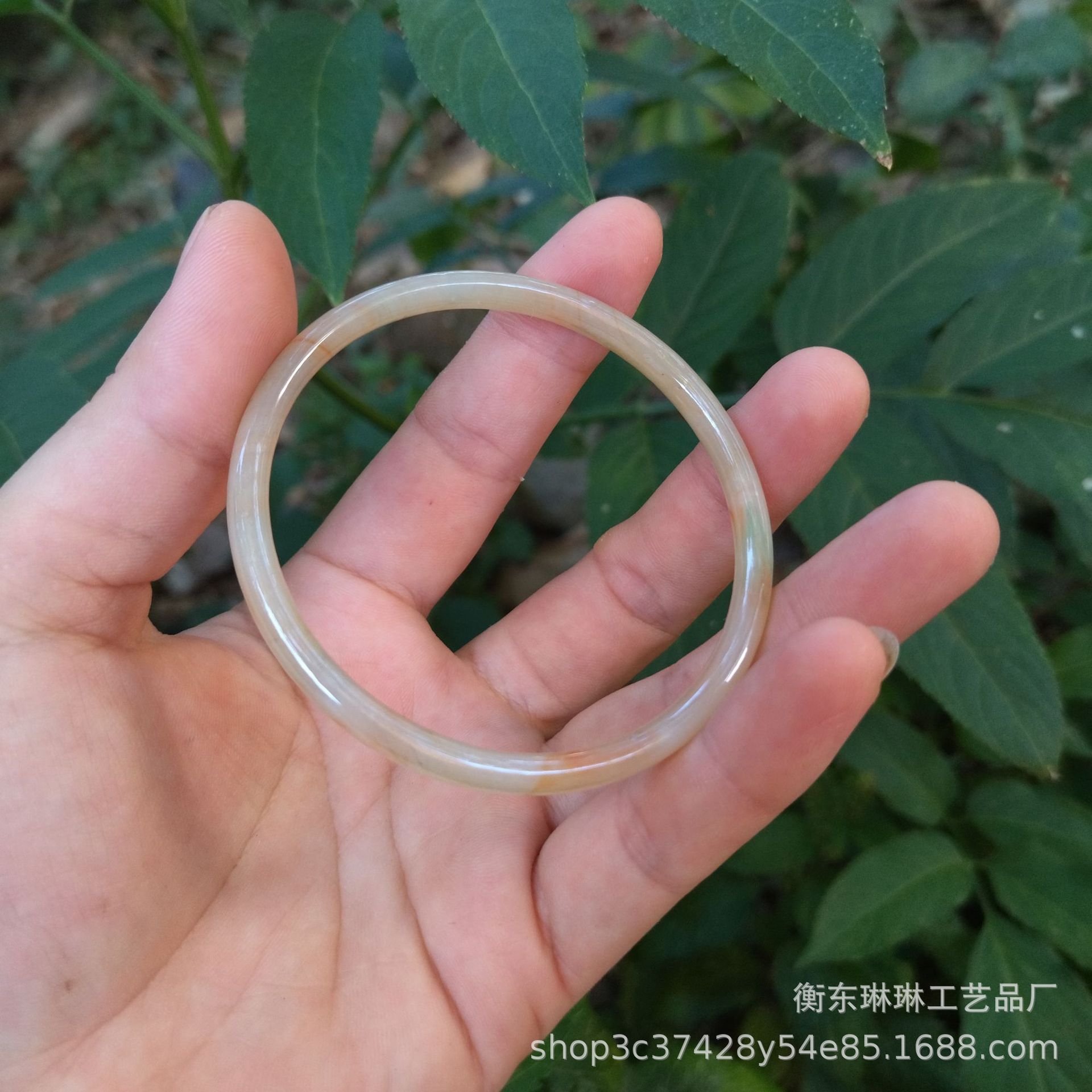 Inner Diameter 58 Glass Imitation Jade Bracelet Fine Bracelet Jingle Bracelet Ring Bracelet Jinbu Ring Bracelet Han Chinese Clothing Accessories Accessories Bracelet