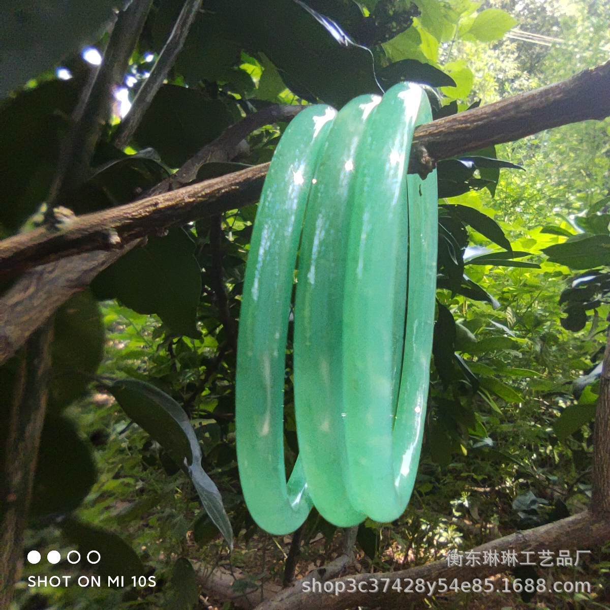 Inner Diameter 58 Glass Imitation Jade Bracelet Fine Bracelet Jingle Bracelet Ring Bracelet Jinbu Ring Bracelet Han Chinese Clothing Accessories Accessories Bracelet