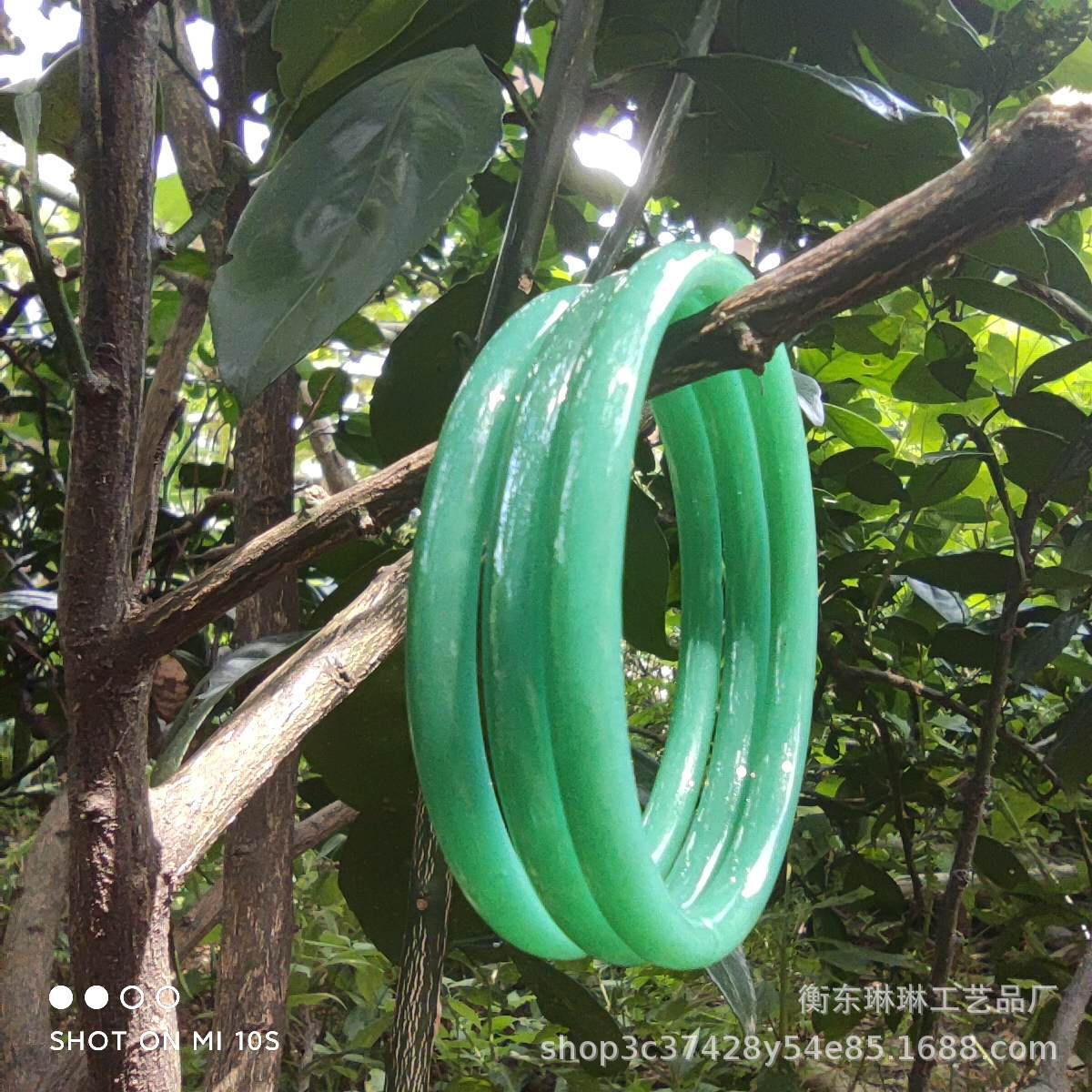 Inner Diameter 58 Glass Imitation Jade Bracelet Fine Bracelet Jingle Bracelet Ring Bracelet Jinbu Ring Bracelet Han Chinese Clothing Accessories Accessories Bracelet