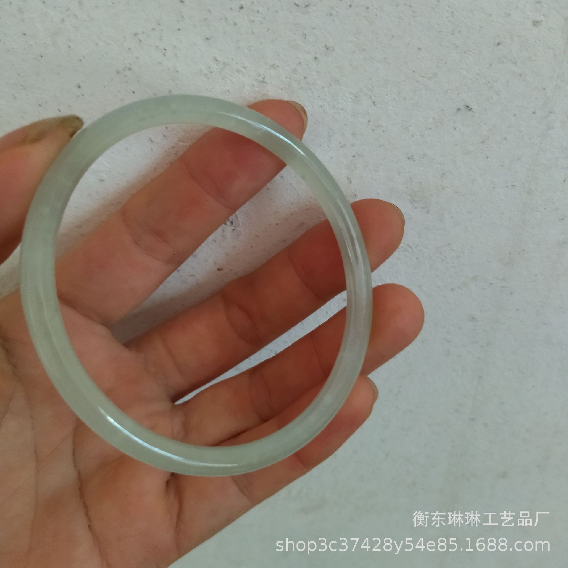 Inner Diameter 58 Glass Imitation Jade Bracelet Fine Bracelet Jingle Bracelet Ring Bracelet Jinbu Ring Bracelet Han Chinese Clothing Accessories Accessories Bracelet