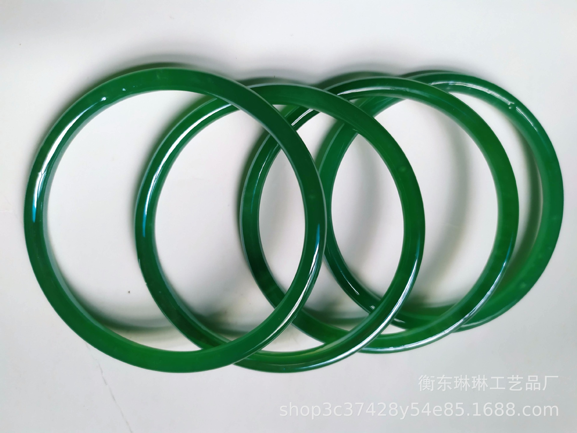 Inner Diameter 58 Glass Imitation Jade Bracelet Fine Bracelet Jingle Bracelet Ring Bracelet Jinbu Ring Bracelet Han Chinese Clothing Accessories Accessories Bracelet