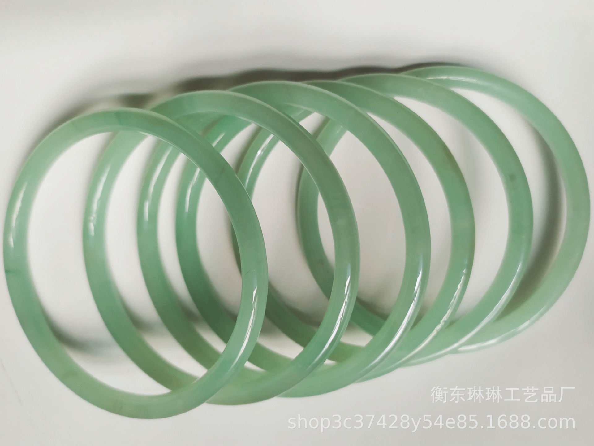 Inner Diameter 58 Glass Imitation Jade Bracelet Fine Bracelet Jingle Bracelet Ring Bracelet Jinbu Ring Bracelet Han Chinese Clothing Accessories Accessories Bracelet
