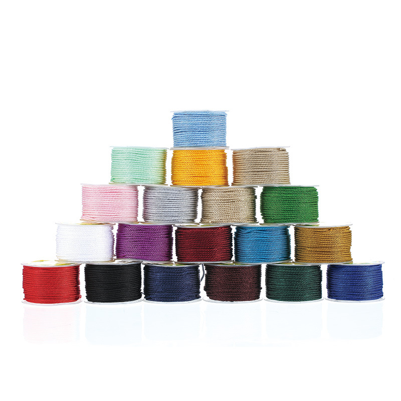 Wholesale 3mm Barrel Line Jewelry Thread DIY Ornament Accessories Bracelet Strand Jade Thread Milan Thread Wrap Yarn Rope Milan Jade Thread