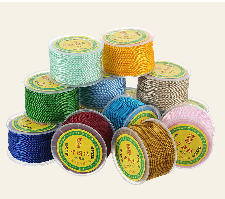 Wholesale 3mm Barrel Line Jewelry Thread DIY Ornament Accessories Bracelet Strand Jade Thread Milan Thread Wrap Yarn Rope Milan Jade Thread