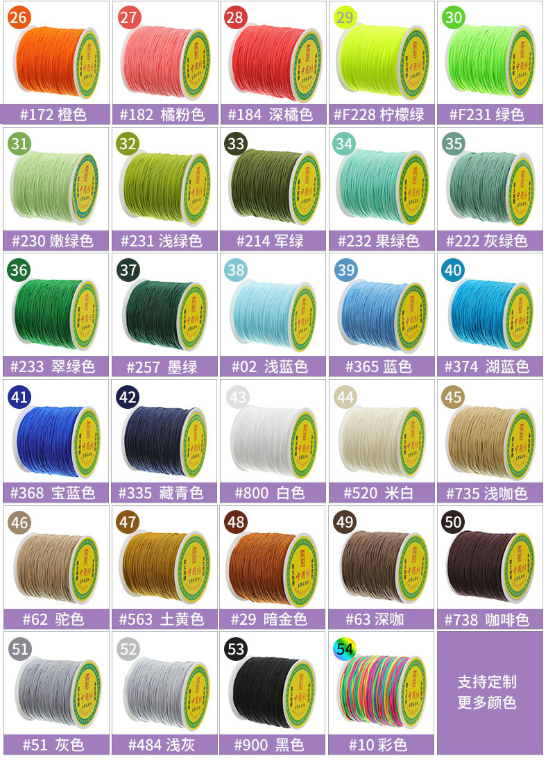 Wholesale 3mm Barrel Line Jewelry Thread DIY Ornament Accessories Bracelet Strand Jade Thread Milan Thread Wrap Yarn Rope Milan Jade Thread