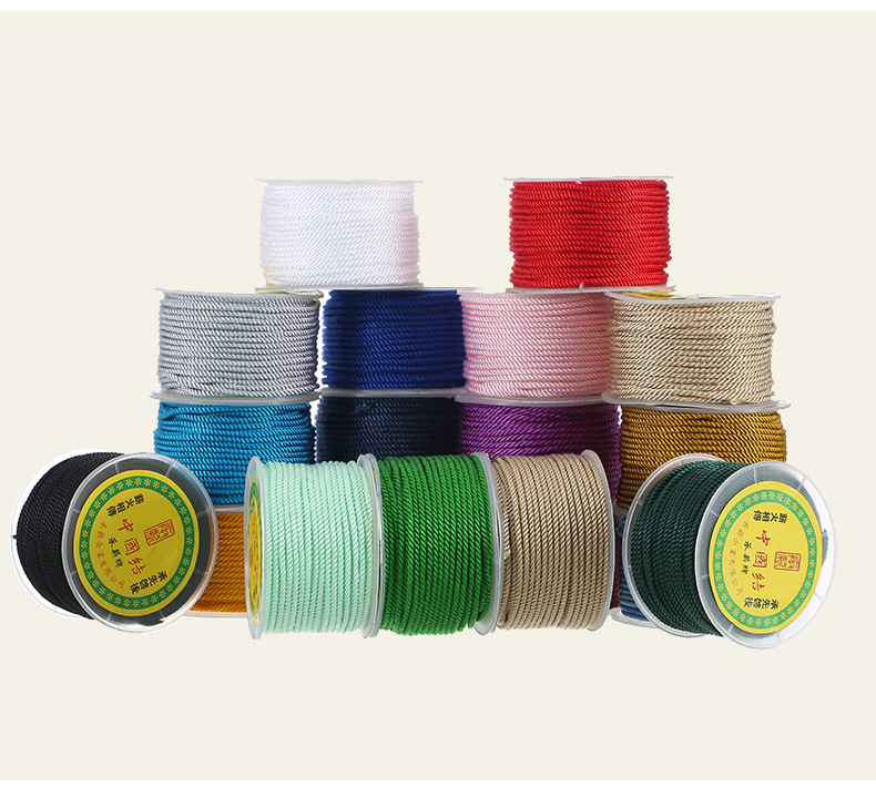 Wholesale 3mm Barrel Line Jewelry Thread DIY Ornament Accessories Bracelet Strand Jade Thread Milan Thread Wrap Yarn Rope Milan Jade Thread