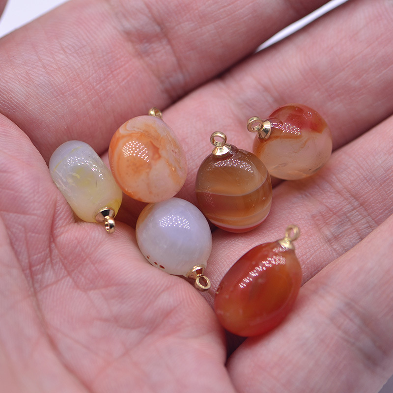 Creative natural stone pendant small irregular earrings bracelet jade accessories