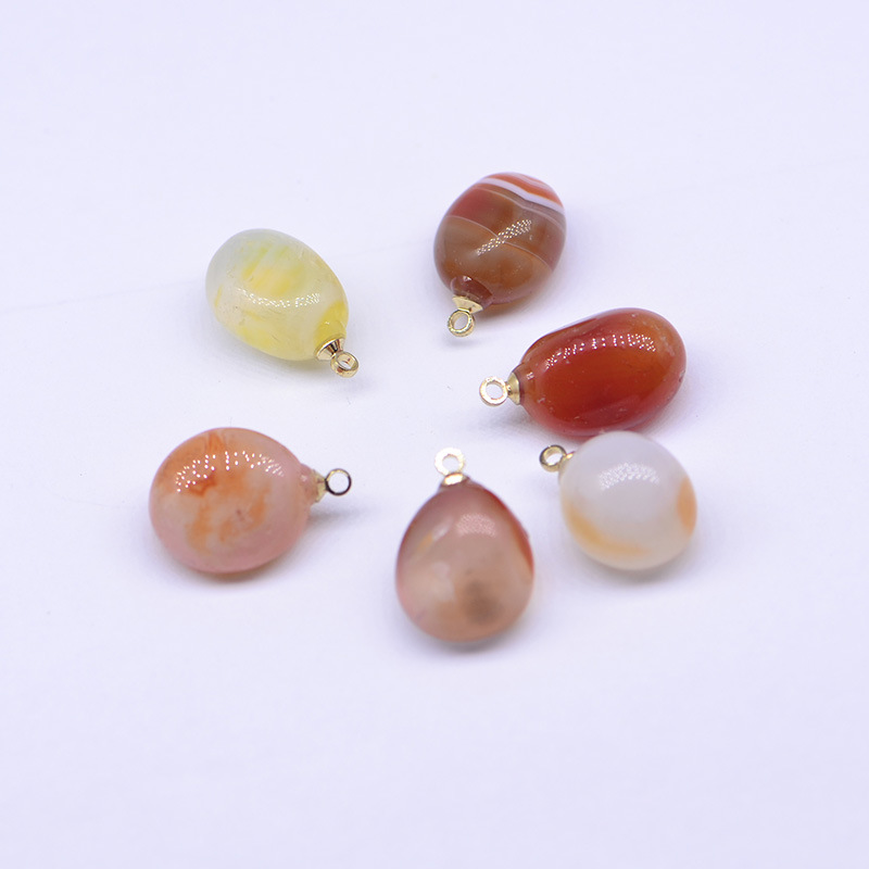 Creative natural stone pendant small irregular earrings bracelet jade accessories Creative natural stone pendant small irregular earrings bracelet jade accessories