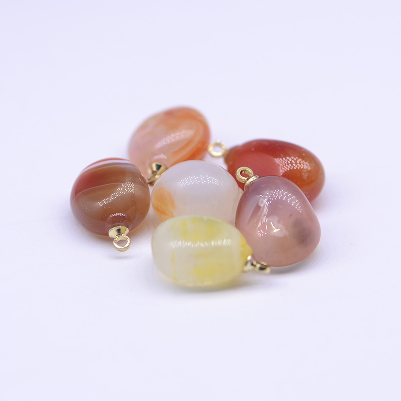 Creative natural stone pendant small irregular earrings bracelet jade accessories