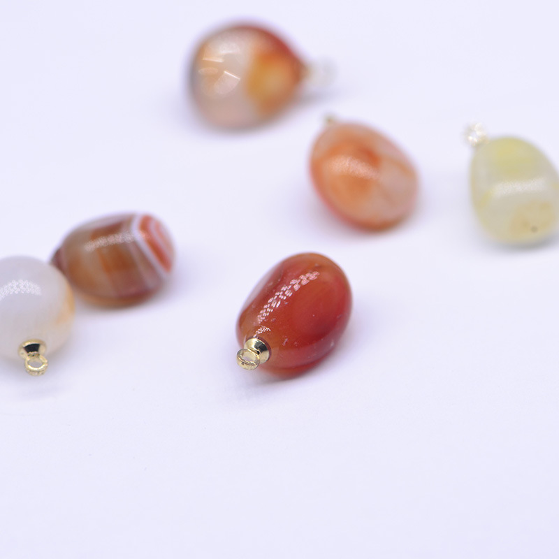 Creative natural stone pendant small irregular earrings bracelet jade accessories Creative natural stone pendant small irregular earrings bracelet jade accessories