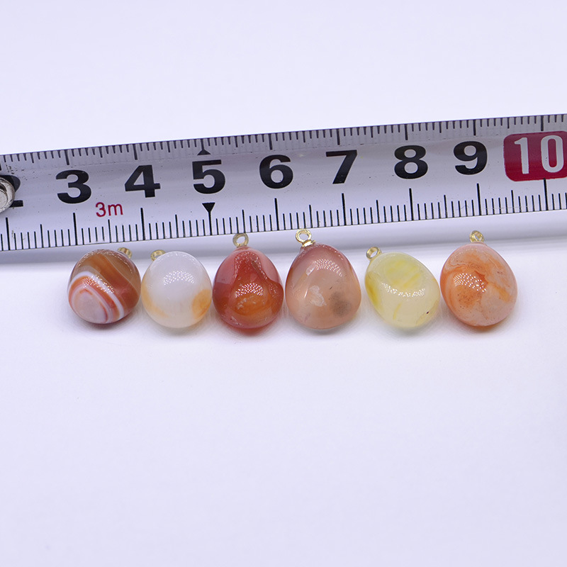 Creative natural stone pendant small irregular earrings bracelet jade accessories