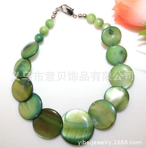 [YiBei coral] natural shell bracelet Shell Beads Bracelet wholesale stacked wafer wear